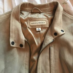 Banana republic Suede jacket silk lining